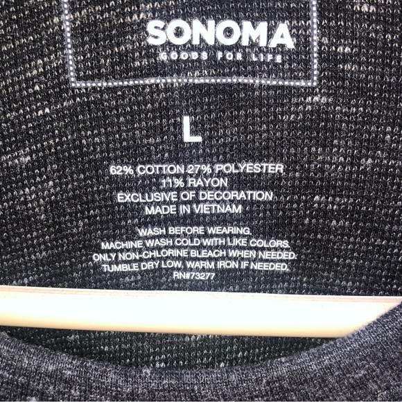 NWOT Men’s Sonoma Goods For Life Double Knit Crewneck Pullover Charcoal - Picture 11 of 12